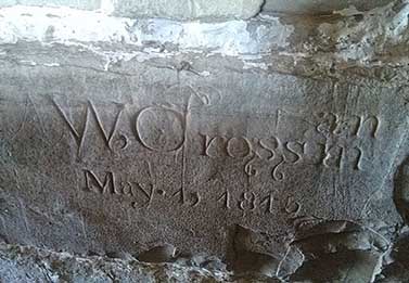 carved wall stone - W Crossman May 1815