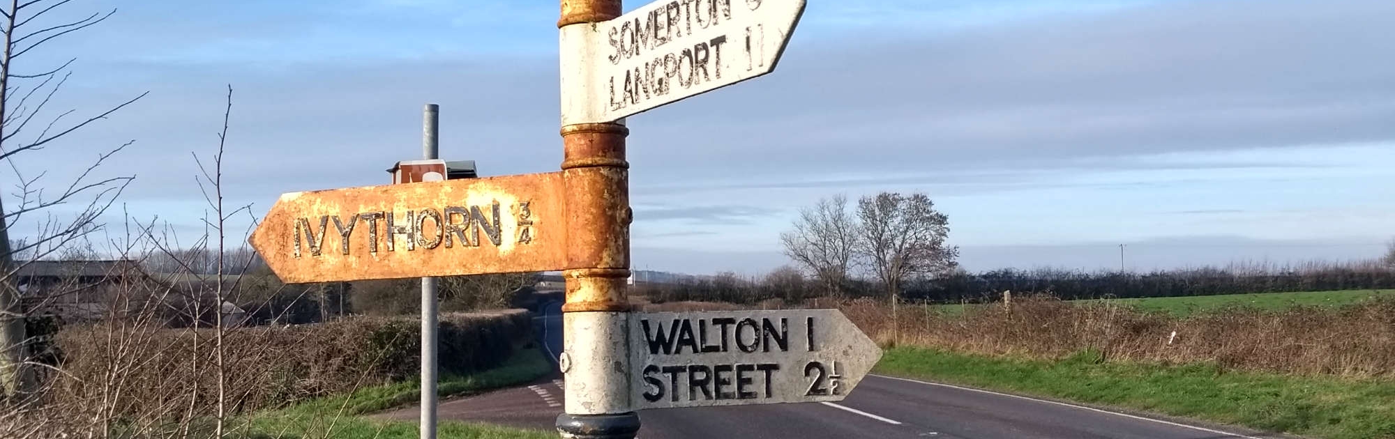 Old fingerpost signposting Walton